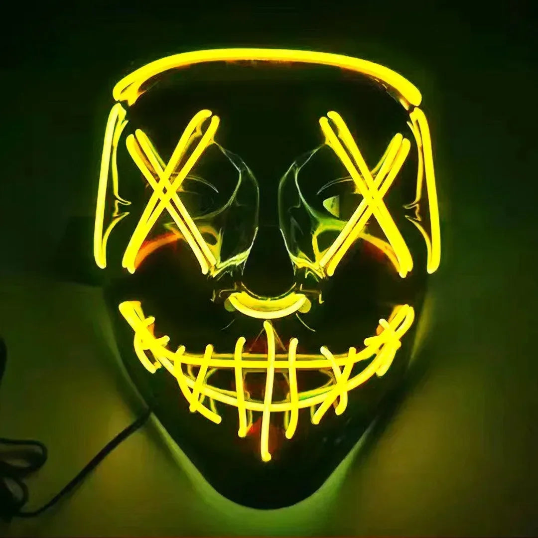 Masque néon d'halloween