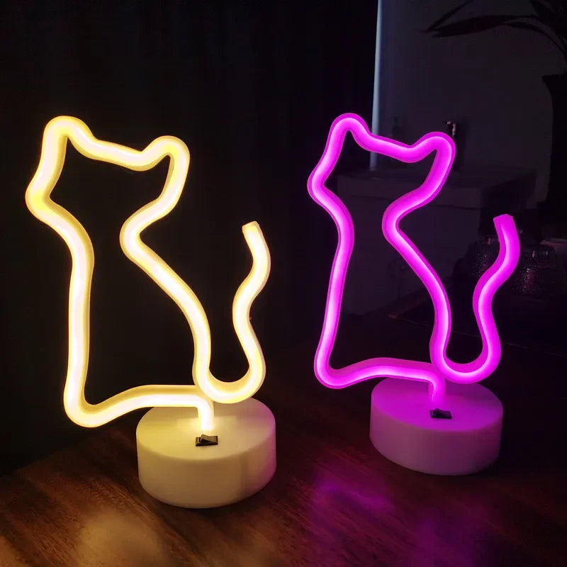 Chat néon LED