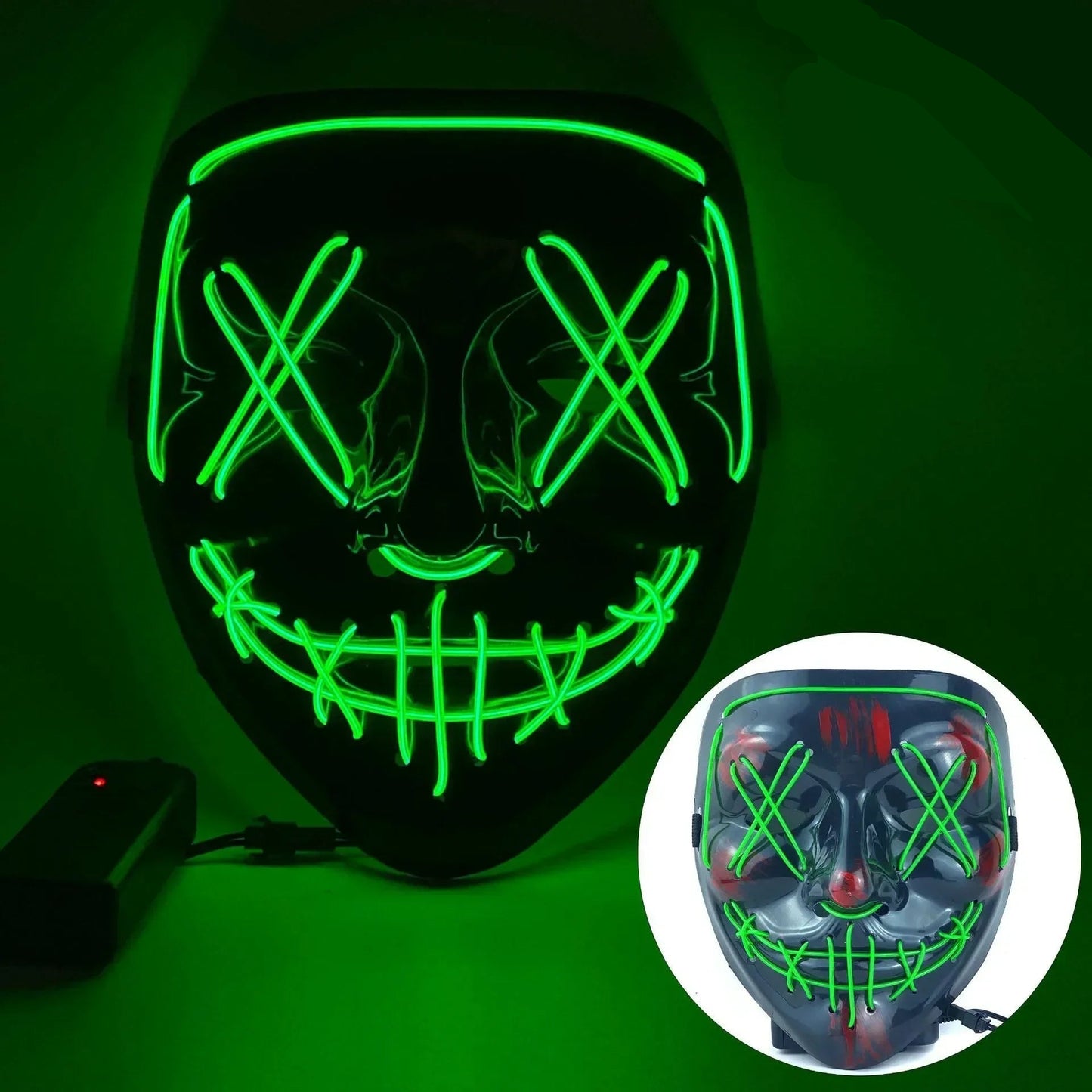 Masque néon d'halloween