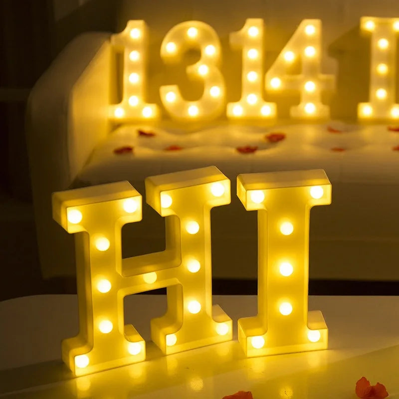 Lampes lettre lumineuses LED