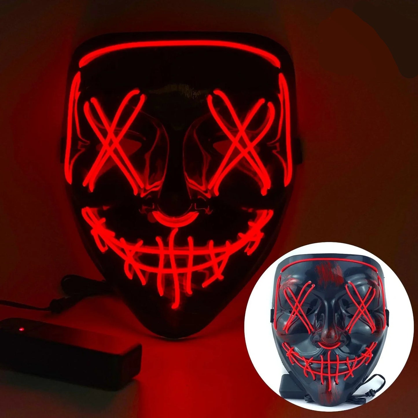 Masque néon d'halloween