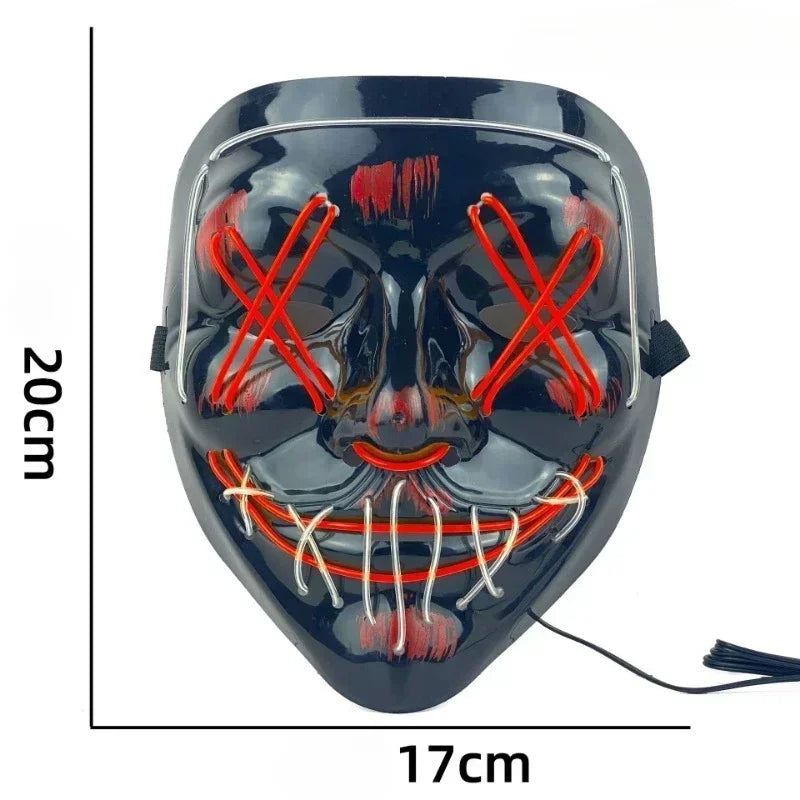 Masque néon d'halloween