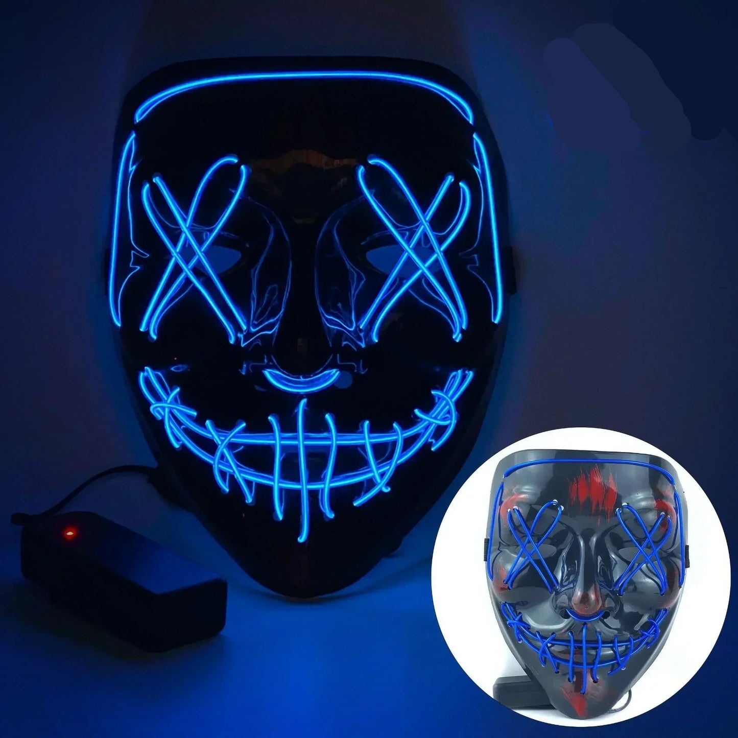 Masque néon d'halloween