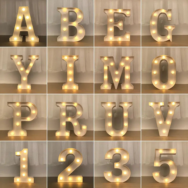 Lampes lettre lumineuses LED
