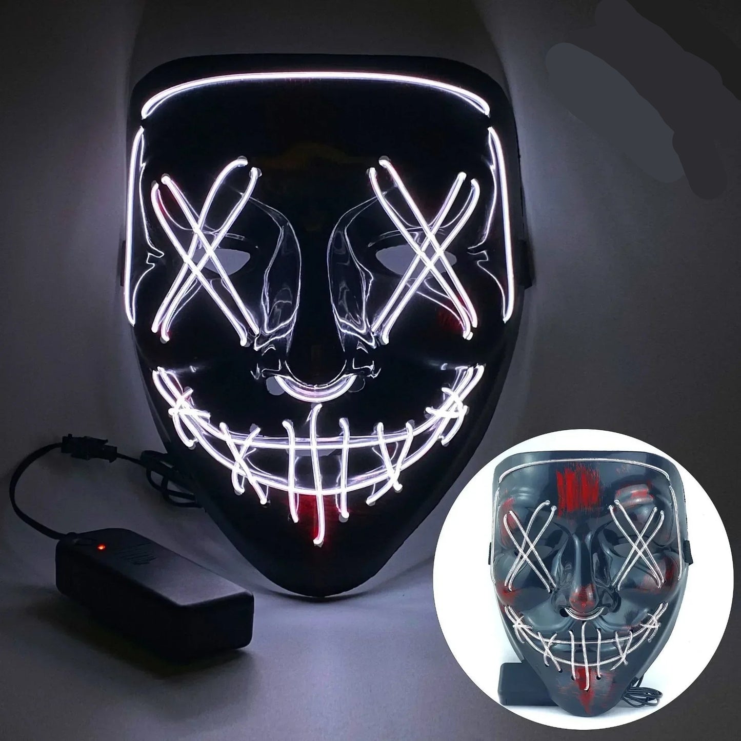 Masque néon d'halloween
