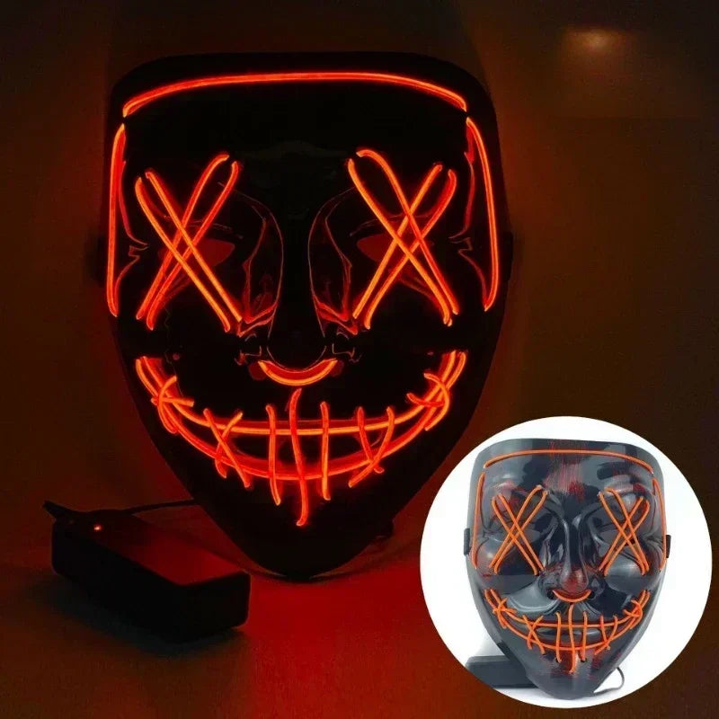 Masque néon d'halloween