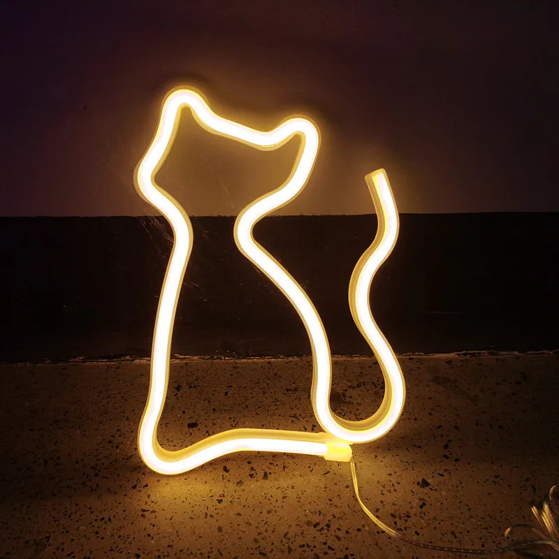 Chat néon LED
