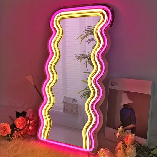 Miroir néon élégant