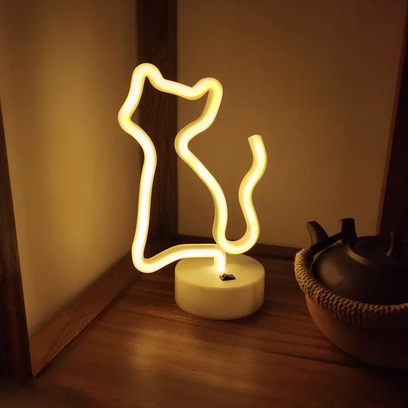 Chat néon LED