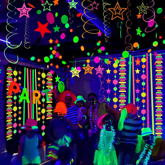 Décorations anniversaire et fête fluorescent