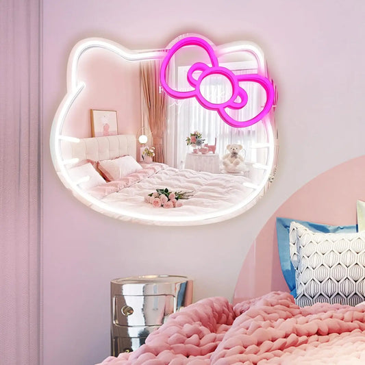 Miroir néon Hello Kitty