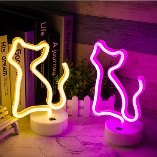 Chat néon LED