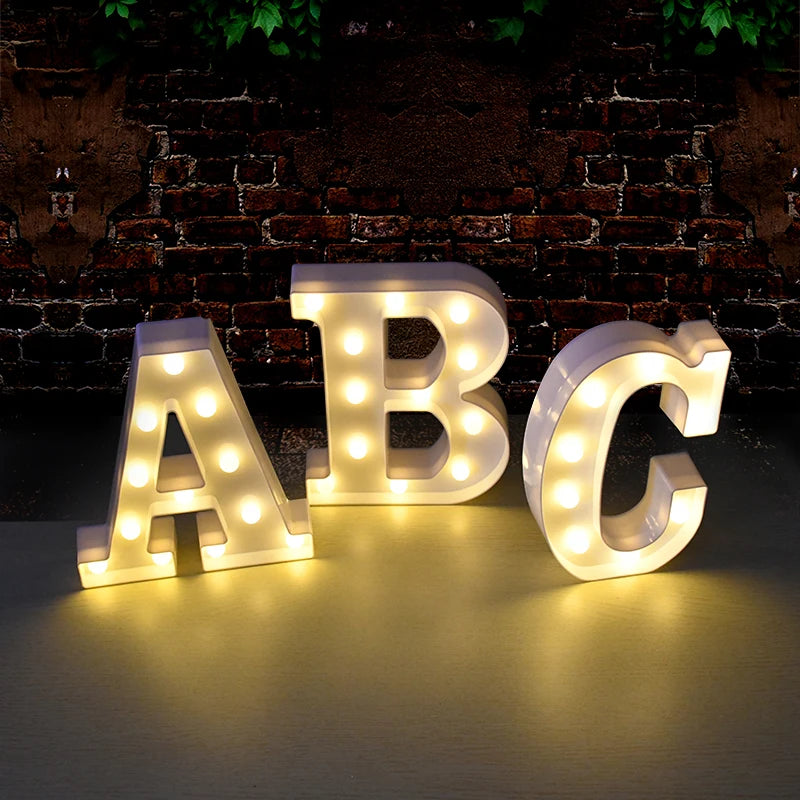 Lampes lettre lumineuses LED