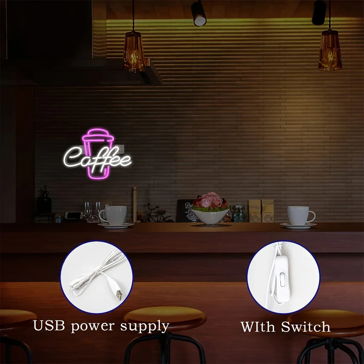 Néon coffee LED