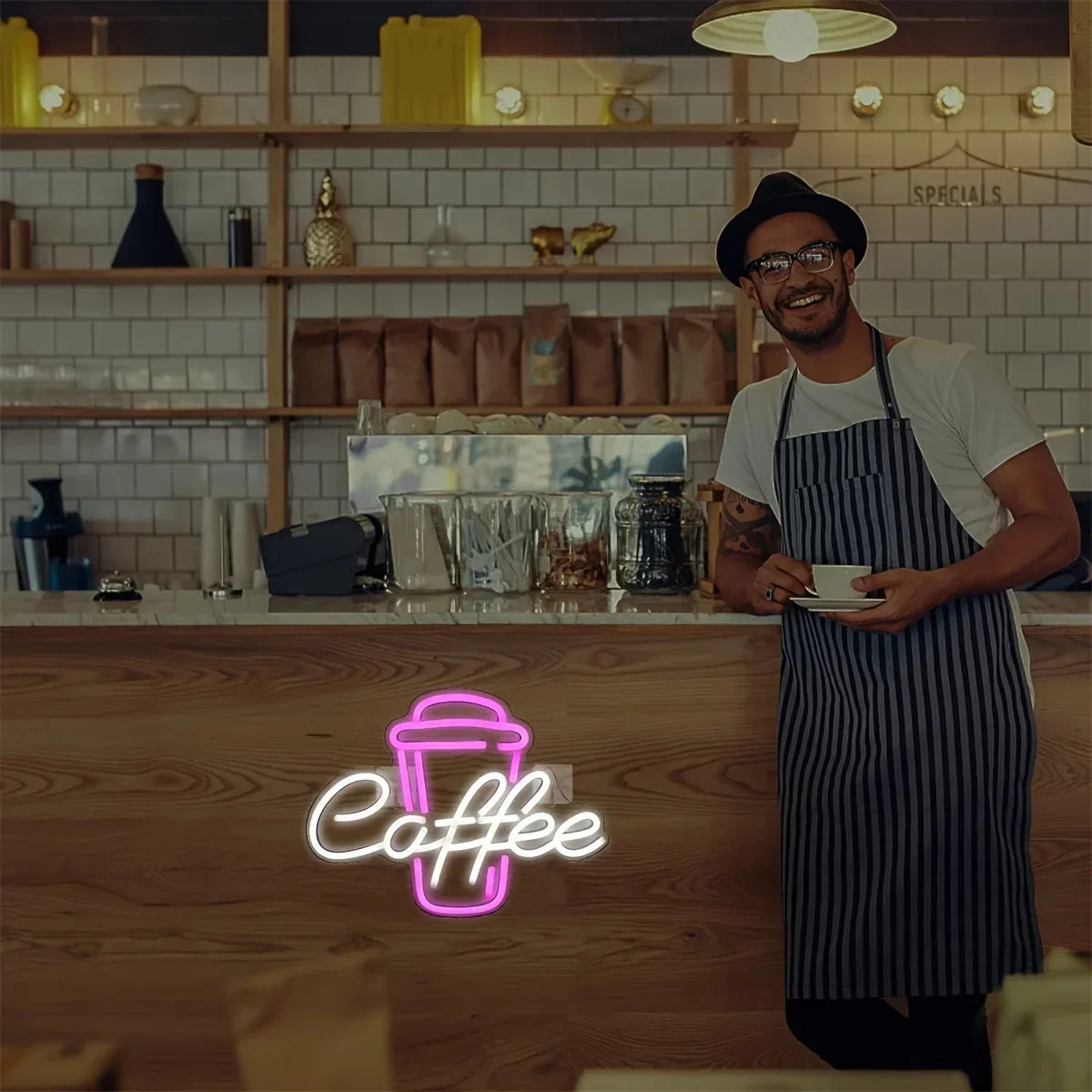 Néon coffee LED