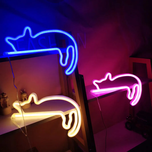 Chat néon LED