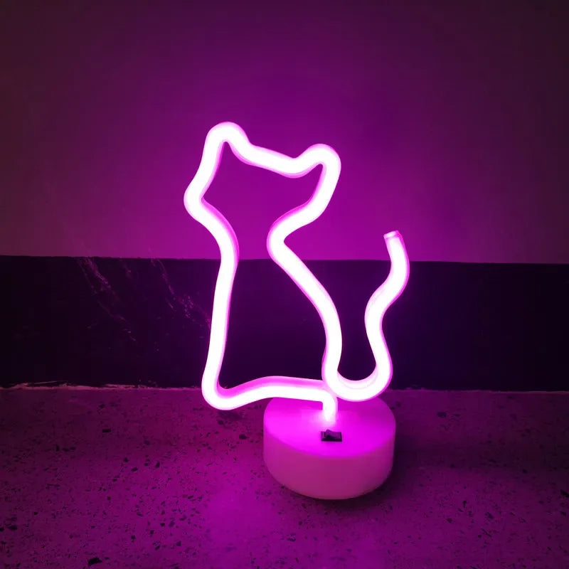 Chat néon LED